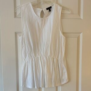 J. Crew White Sleeveless Blouse